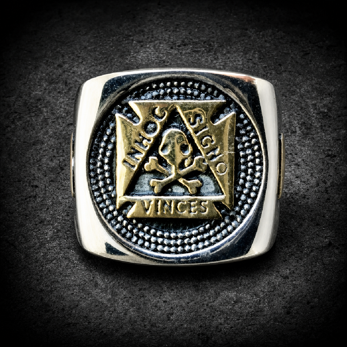 Conquer by this - Ring (532) - 316L stainless steel unisex jewelry (R0363)