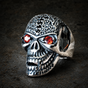 Cross of Courage - Skull Ring (#R0442)
