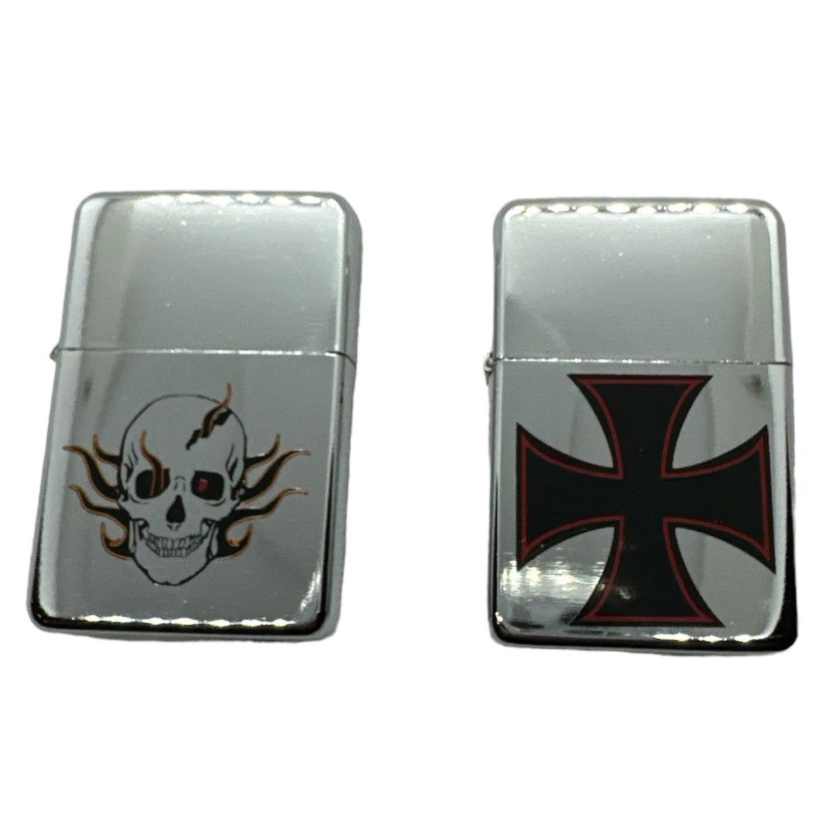 cross and skull lighters