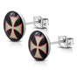 Maltese Cross Earrings (#e067)