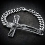 Crucifixion Chain — Crucifix Cuban Chain 9" Bracelet (#B0137)