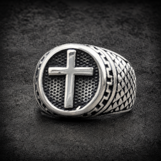 Cruz Cristiana - Cross Ring - 316L stainless steel unisex jewelry (R0427)