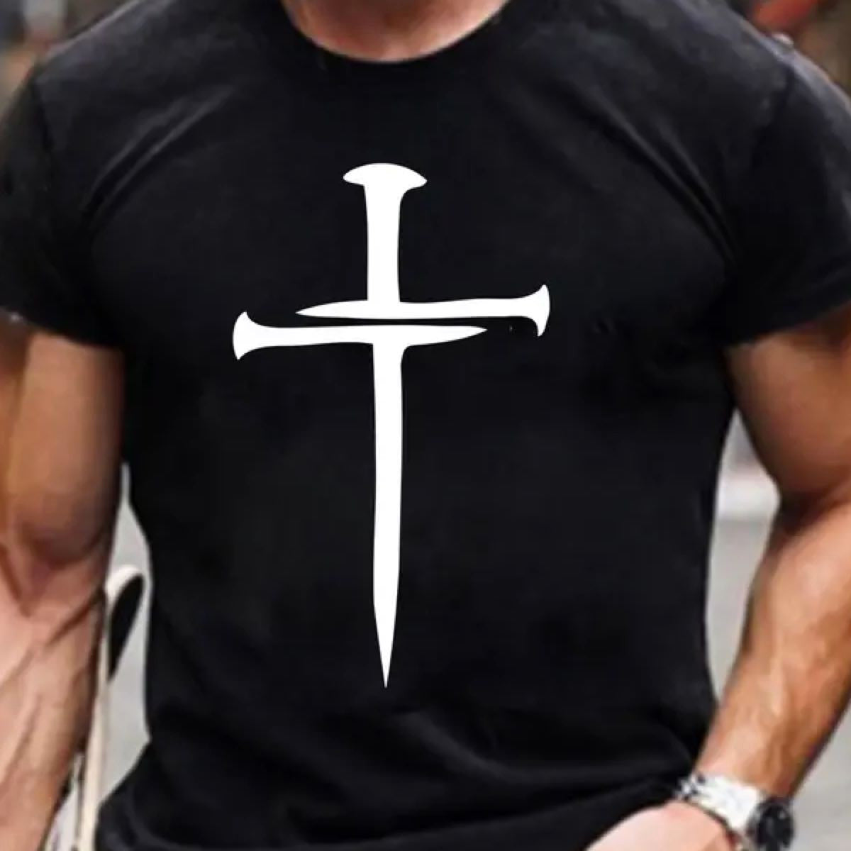 dark green cross t-shirt