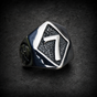 Diamond 7 - w/Skulls Ring (#R0661)