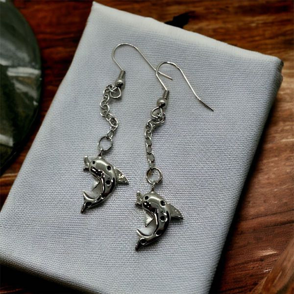 dolphin dangle earrings