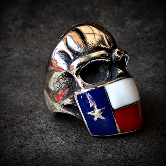 Don't Mess With Texas Skull Ring - 316L stainless steel unisex jewelry (R0703)