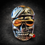 DON’T TREAD ON ME – DAMN YANKEES Skull Ring With Gold Sun Glasses & Cigar (#R0568)
