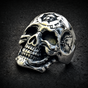 Don't You Forget About Me - Stainless Steel Skull Ring with Inner Face (#R0376)