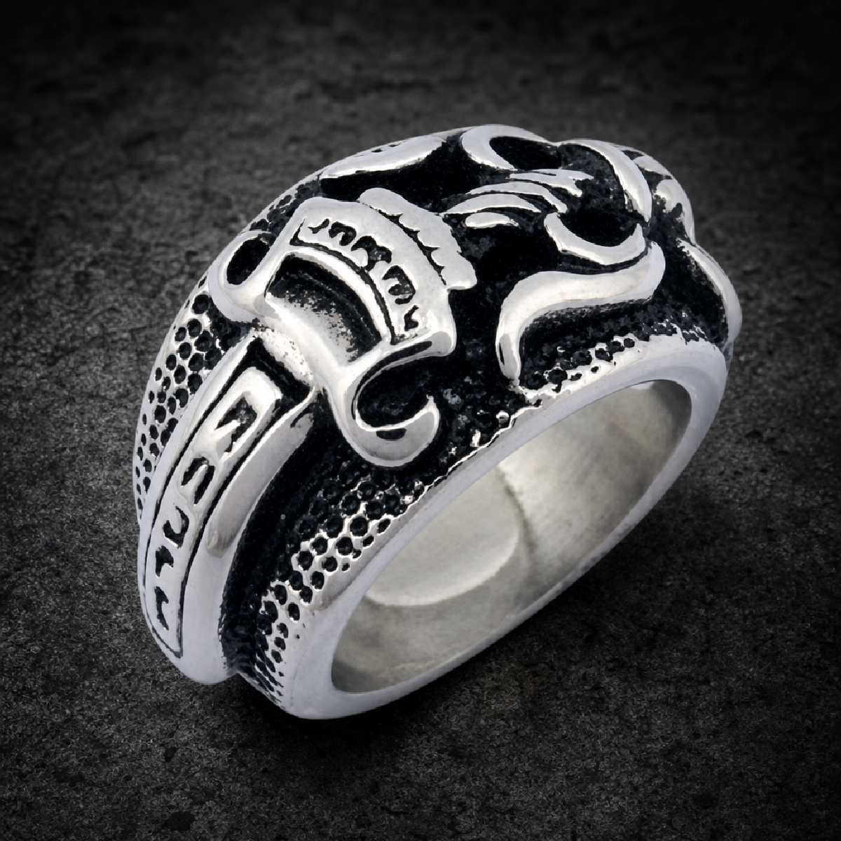 Double-Edged Sword Ring - 316L stainless steel unisex jewelry (R0509)