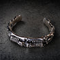 Double Vision Skull and Skeleton Bangle Bracelet (#B0071)