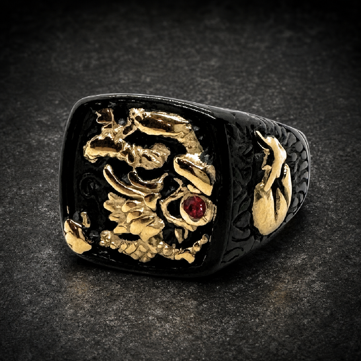 Dragonfire Ring - 316L stainless steel unisex jewelry (R0338)