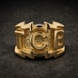 Elvis Inspired 'TCB' Ring, Gold-Tone (#R0581)