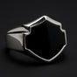 Onyx Shield Biker Ring (#R0215)