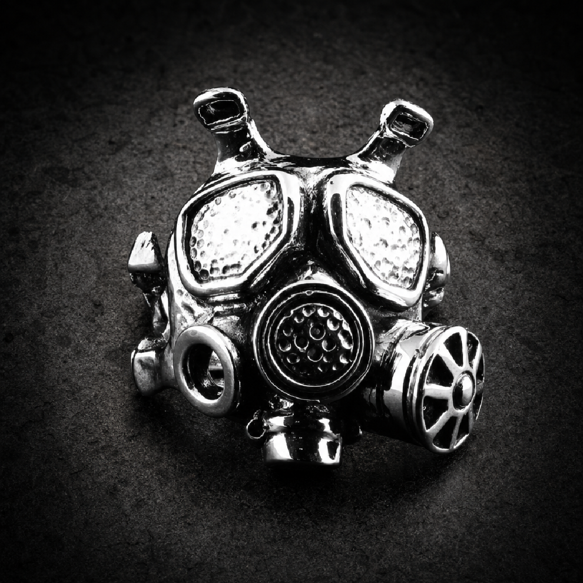 Every Breath You Take - GAS MASK ARMY SOLDIER Ring - 316L stainless steel unisex jewelry (R0780)