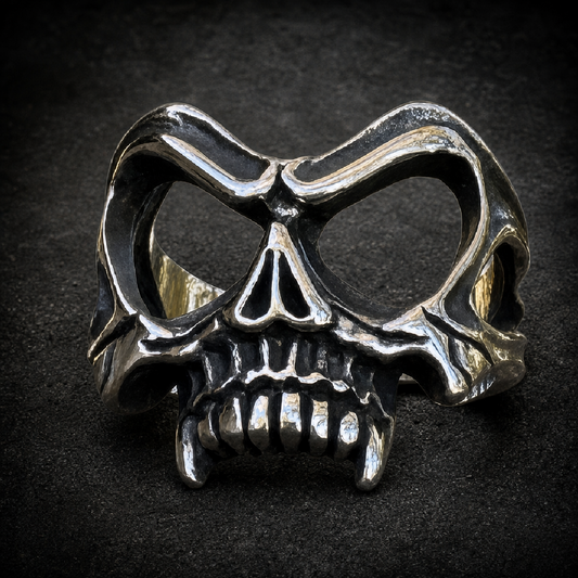 Eyes Wide Open Skull Ring - 316L stainless steel unisex jewelry (R0810)