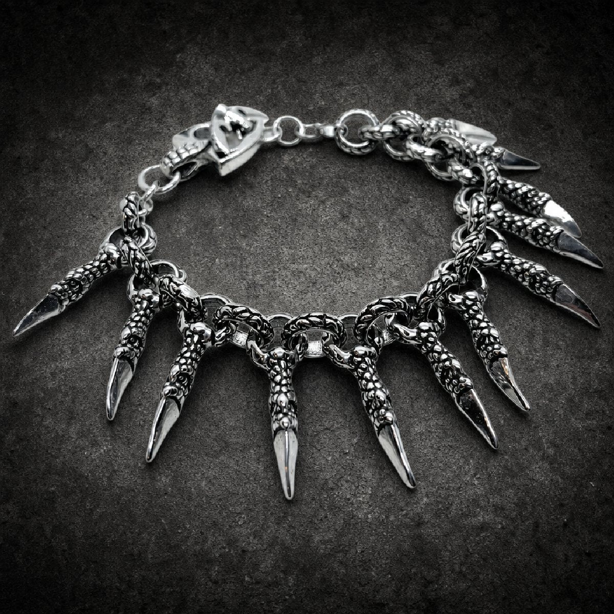 Fallen Gryphon's Claws — 9" Talon Bracelet · 67 grams - 316L stainless steel unisex jewelry, gryphon claw 316l stainless s…