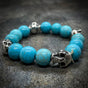 Faux Turquoise Skull Bracelet  - Unisex (#B0056)