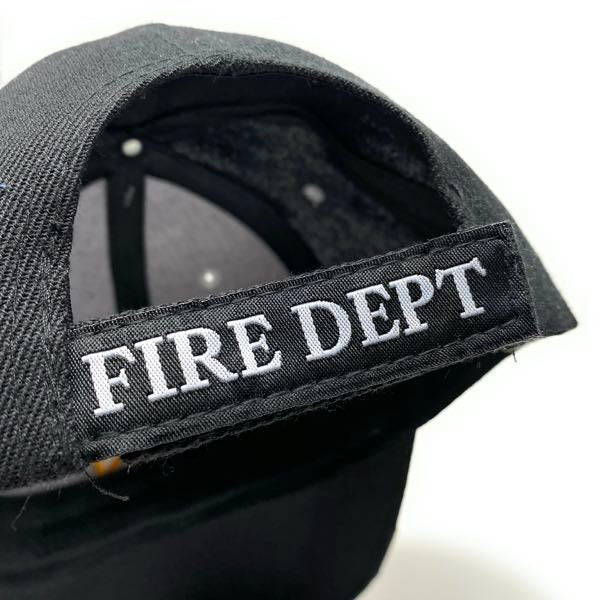 fire department embroidered hat - back side velcro