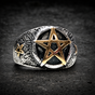 Five-Pointed Star Pentagram Ring (#R0478)