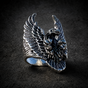 Fly Like an Eagle – Big, Bold & Heavy Stainless Steel Biker Ring (#R0466)