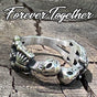Forever Together - Double Skeleton Skull Ring - unisex (#c561)