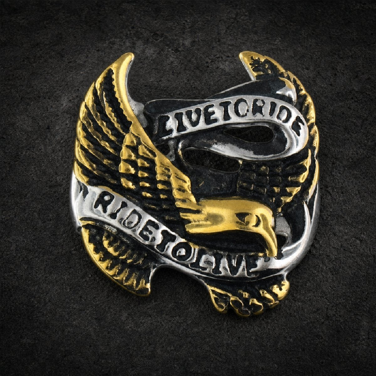 Freedom's Flight — 316L Stainless Steel Eagle Ring