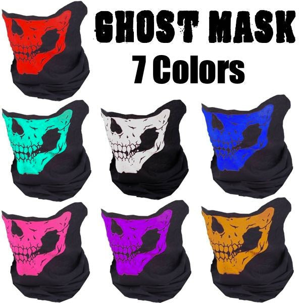 Dust Mask For Riding - Ghost Skull - 14 Different Uses - 2 colors