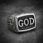 GOD - Ring w/Cross on Each Side (item#495)