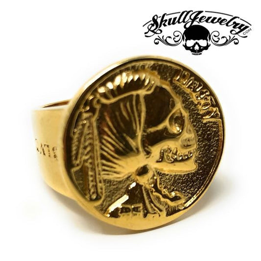 gold-tone 524gold hobo coin ring