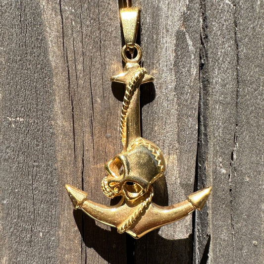 gold anchor pendant