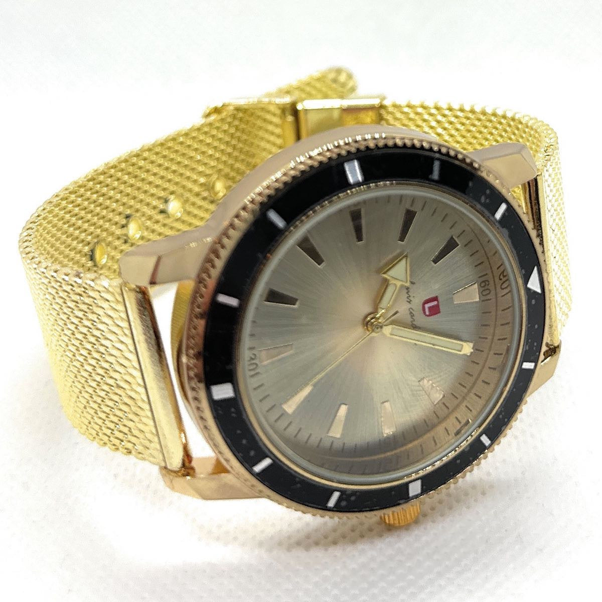 gold bling watch