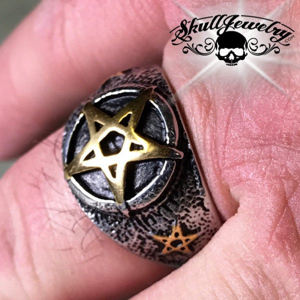 Five-Pointed Star Pentagram Ring (#253)