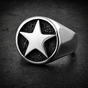 Gothic Five-Point Star Stainless Steel Ring (#R0601)