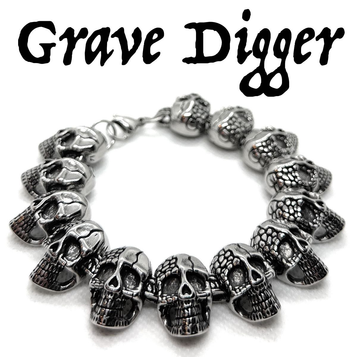 grave digger steel bracelet