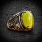 Green Manalishi - Stainless Steel Ring (#R0796)