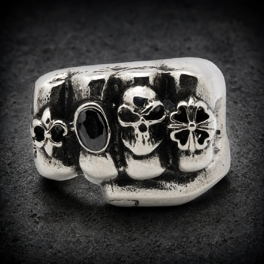 Grip of Steel - Stainless Steel Fist Ring - 316L stainless steel unisex jewelry (R0592)