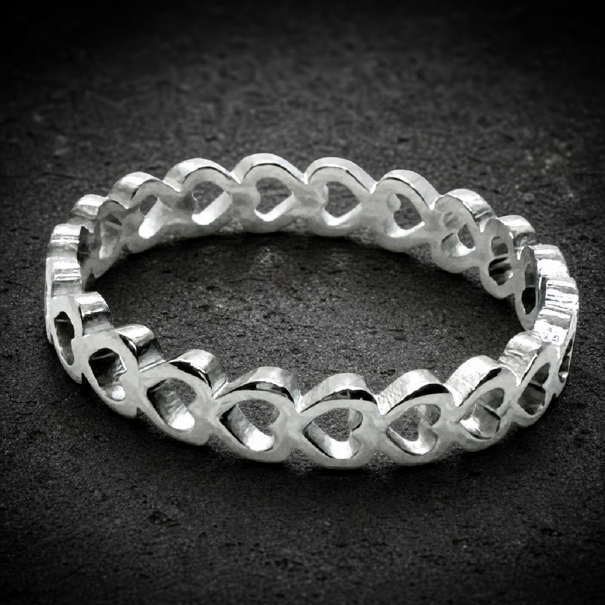 Heart Ring - 316L stainless steel unisex jewelry (R0395)