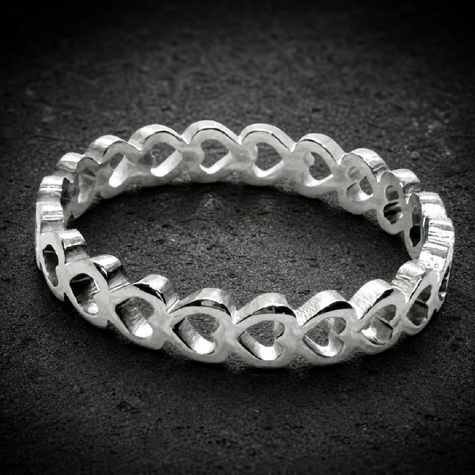 Heart Ring - 316L stainless steel unisex jewelry (R0395)
