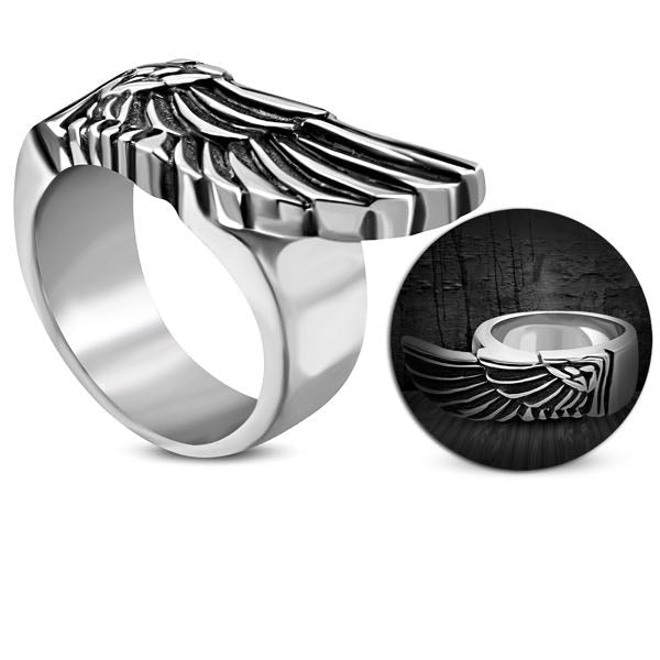 heavy biker wing ring