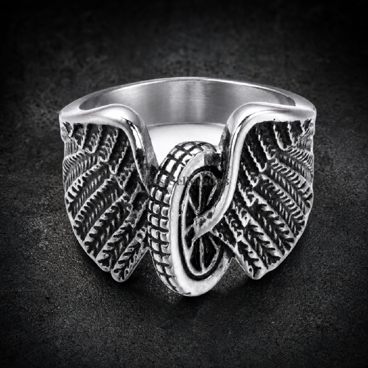 Hell On Wheels - Stainless Steel Ring - 316L stainless steel unisex jewelry (R0631)