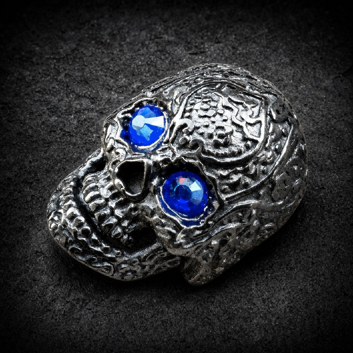 Homesick Blues Ring w/Blue Eyes - 316L stainless steel unisex jewelry (R0357)
