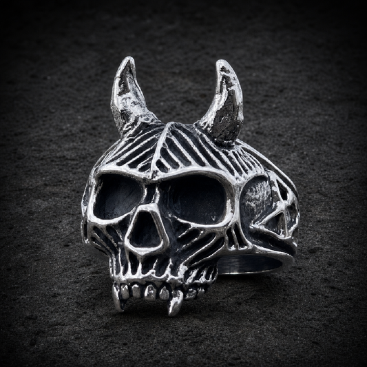 Hornified - Skull ring - 316L stainless steel unisex jewelry (R0310_SIZE07)