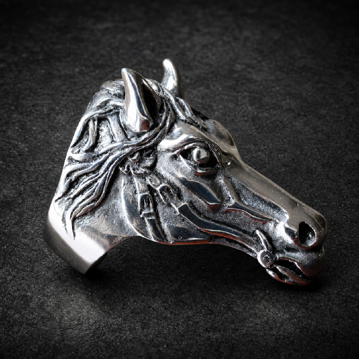 Horse Ring - 316L stainless steel unisex jewelry (R0679)