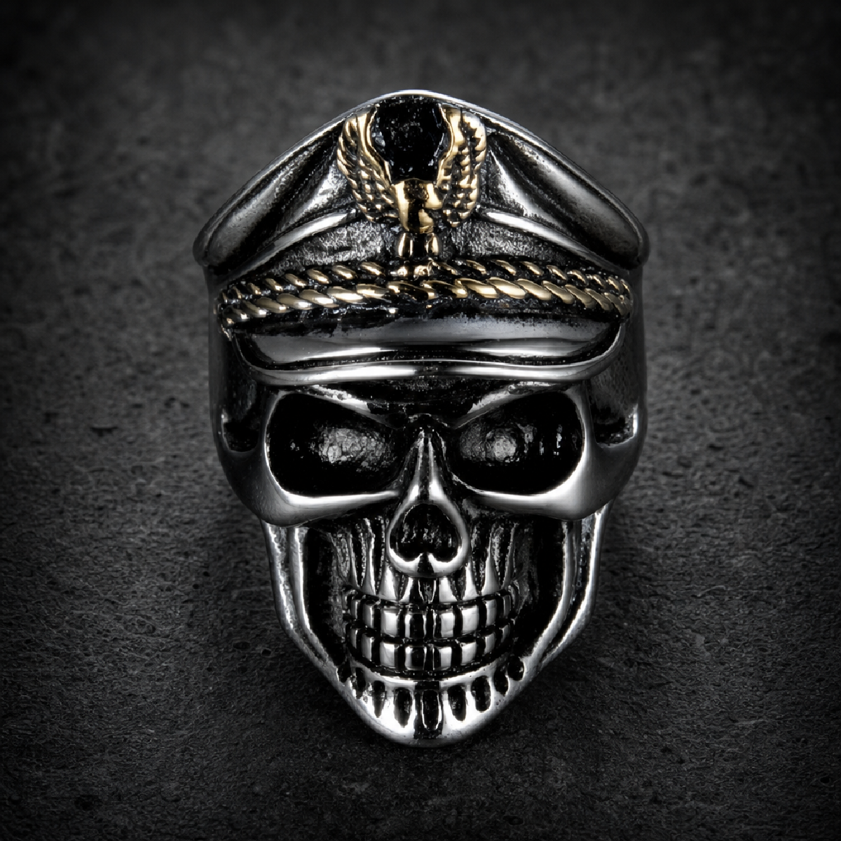 I'd Rather Die a Soldier Than a Coward - Skull Ring - 316L stainless steel unisex jewelry (R0477)