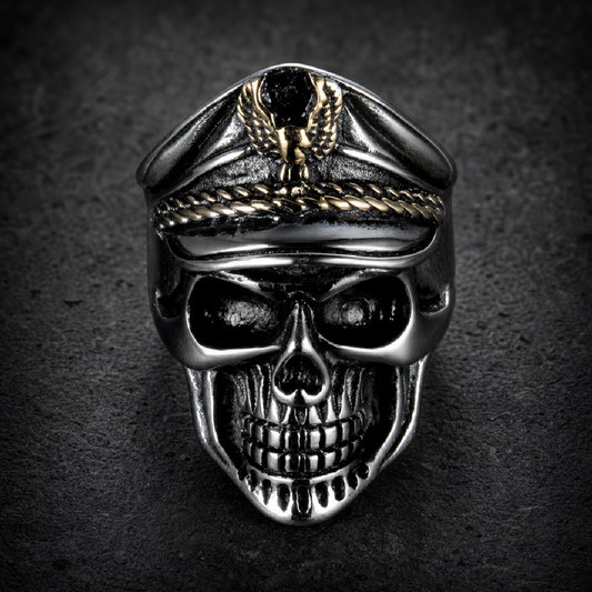 I'd Rather Die a Soldier Than a Coward - Skull Ring - 316L stainless steel unisex jewelry (R0477)