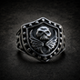 I'm Your Shield - Skull and Wings Stainless Steel Ring (#R0688)