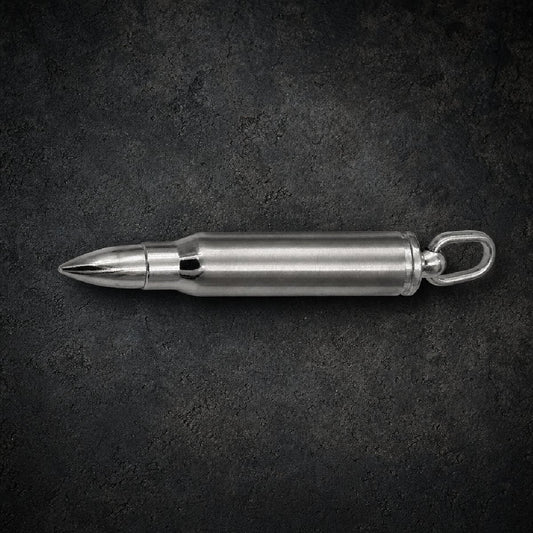 Impact Payload — Bullet Pendant with Secret Compartment - 316L stainless steel unisex jewelry, 316l stainless steel bullet…
