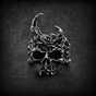 Infernal Horns - Skull ring (#R0311)