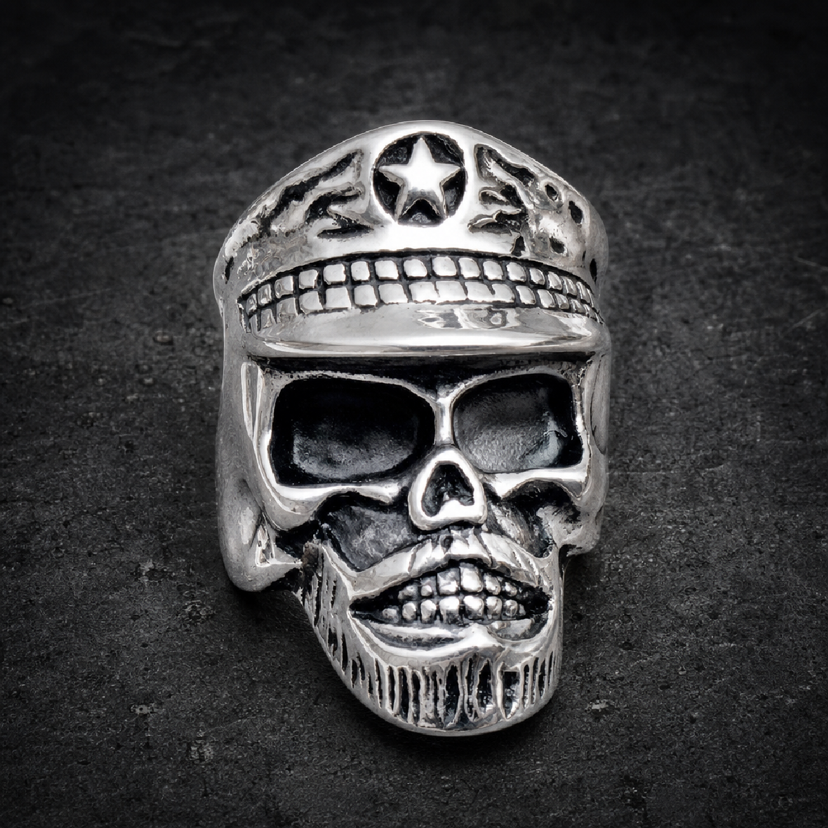 Inglorious Bastard - Skull Ring - 316L stainless steel unisex jewelry (R0546)