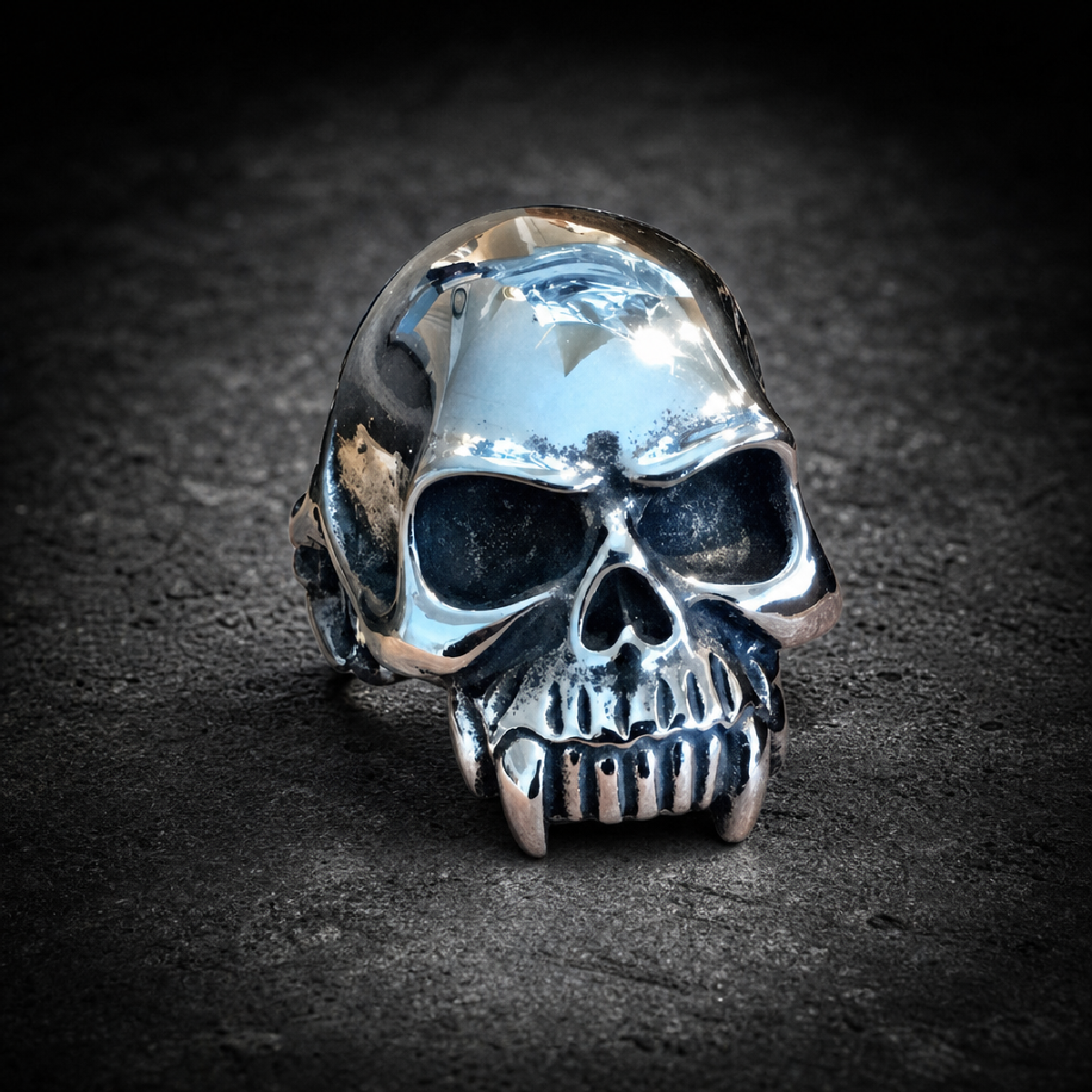 Into The Great Wide Open - Wide Mouth Skull Ring - 316L stainless steel unisex jewelry (R0392)